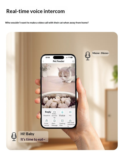 Comedero automático con cámara y app para perros y gatos – 4 L